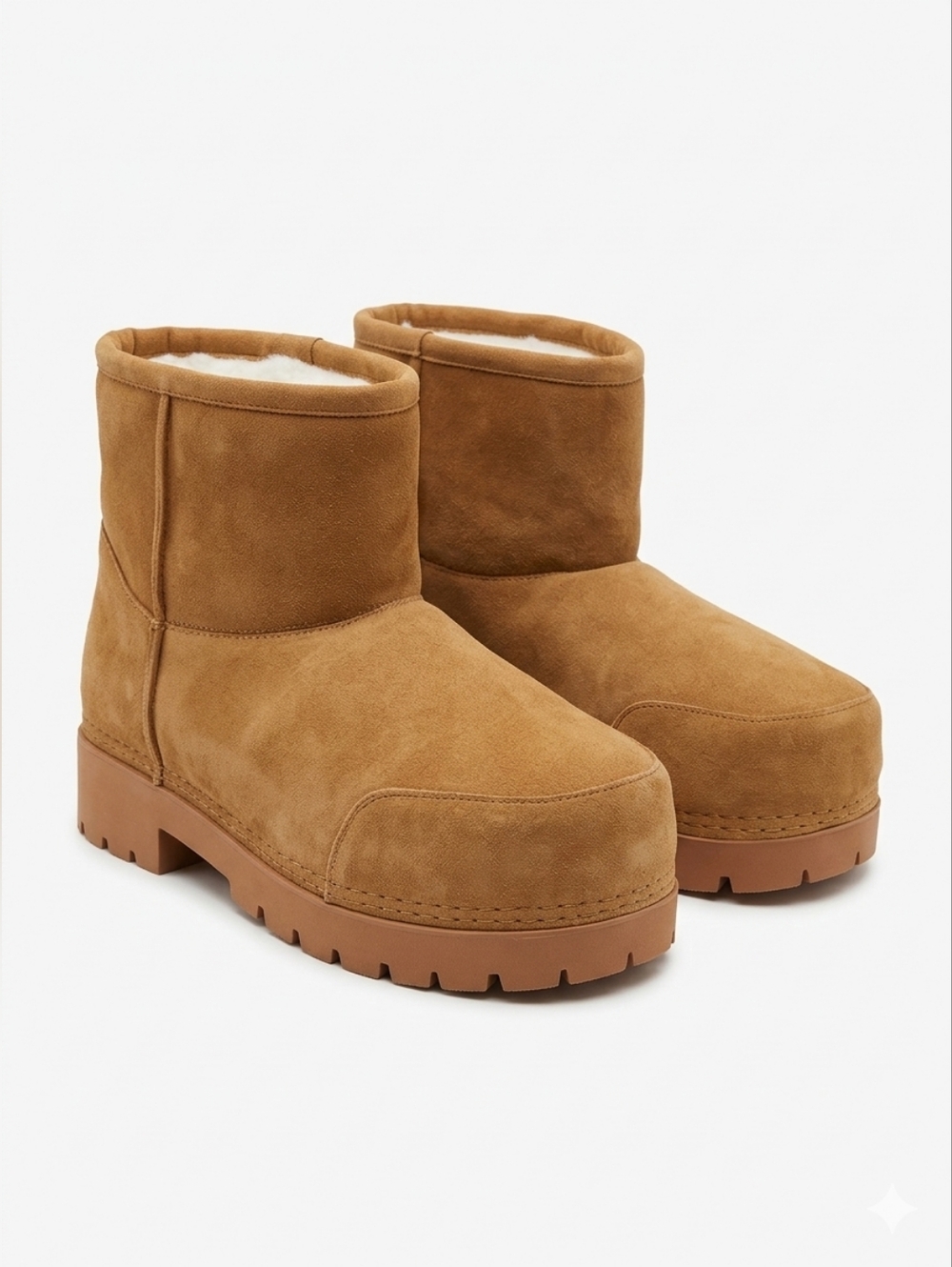 NWOT Inspired Platform Mini Boots | Cozy Fur Lined Chunky Boots